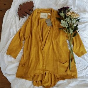 Anthropologie Mustard Cardigan NWT!